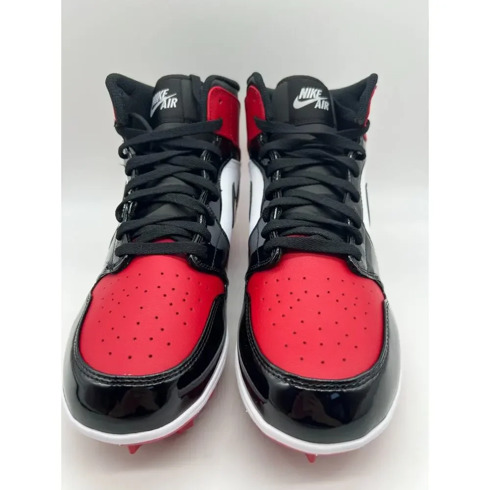 Jordan 1 Mid TD Cleat Bred Toe Men’s Size 11 Football Cleats FJ6805-601 New